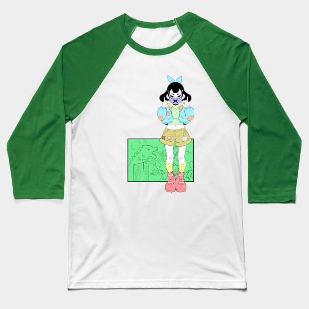 Weird world Baseball T-Shirt by PsychoDelicia